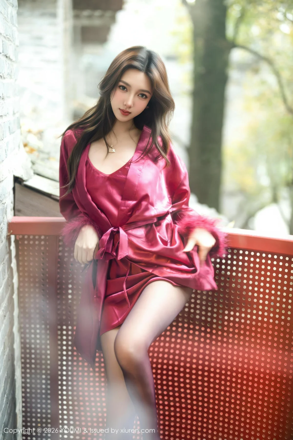 YOUMI 尤蜜荟 Vol.1198 Twins桃桃 红稠睡衣新婚喜事 - 4