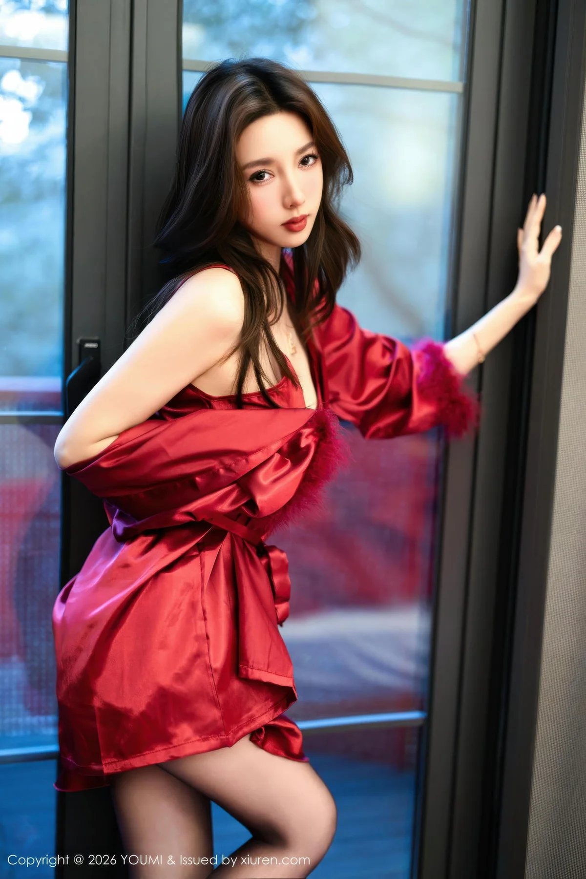 YOUMI 尤蜜荟 Vol.1198 Twins桃桃 红稠睡衣新婚喜事 - 8