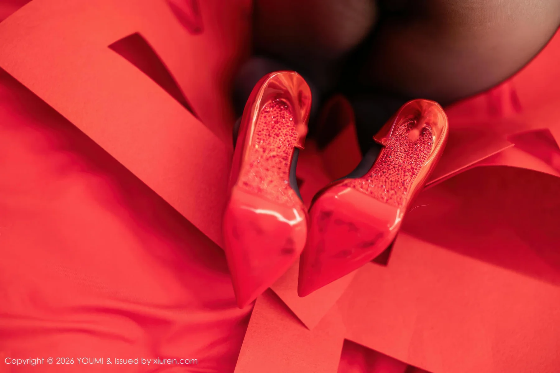 YOUMI 尤蜜荟 Vol.1198 Twins桃桃 红稠睡衣新婚喜事 - 9