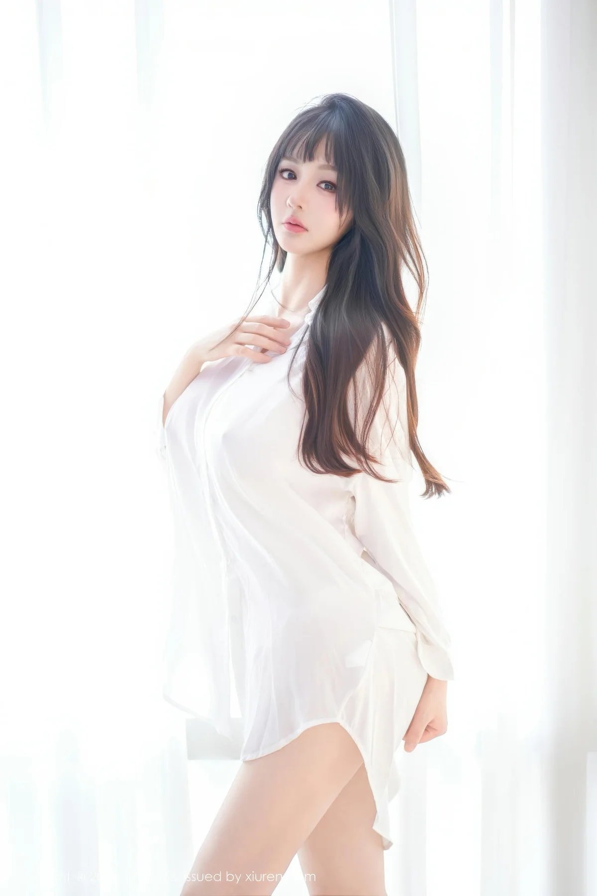 YOUMI 尤蜜荟 Vol.1199 沈南汐RuRu 白色衬衫情趣内衣 - 1