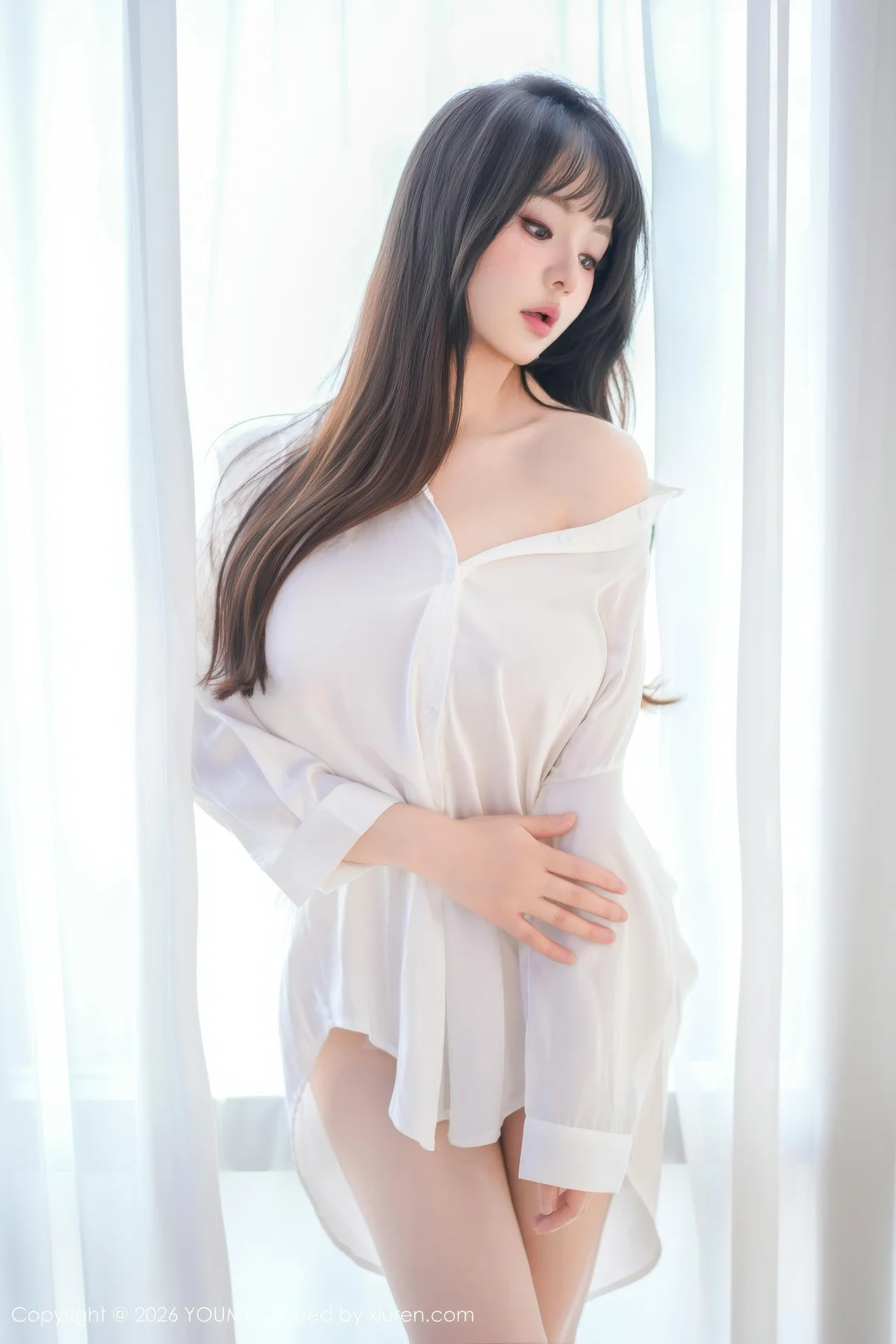 YOUMI 尤蜜荟 Vol.1199 沈南汐RuRu 白色衬衫情趣内衣 - 8