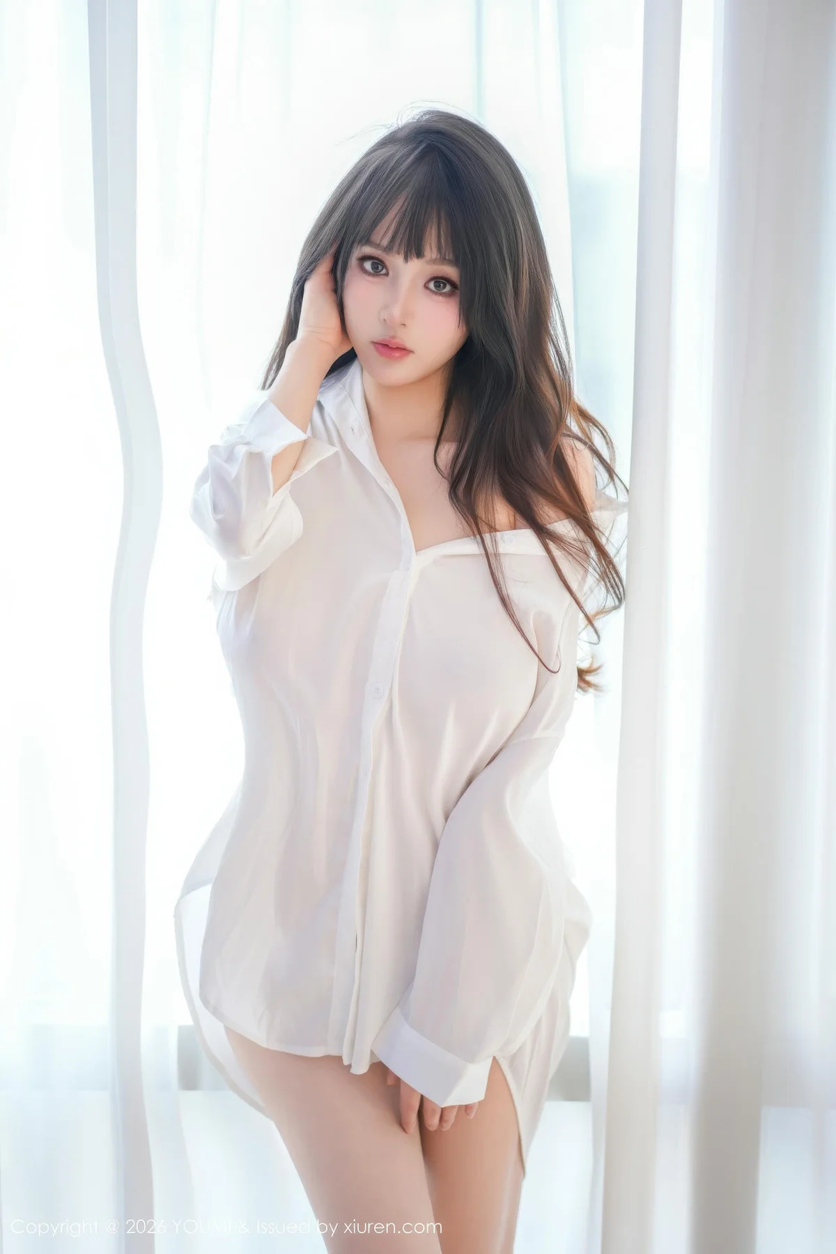 YOUMI 尤蜜荟 Vol.1199 沈南汐RuRu 白色衬衫情趣内衣 - 2