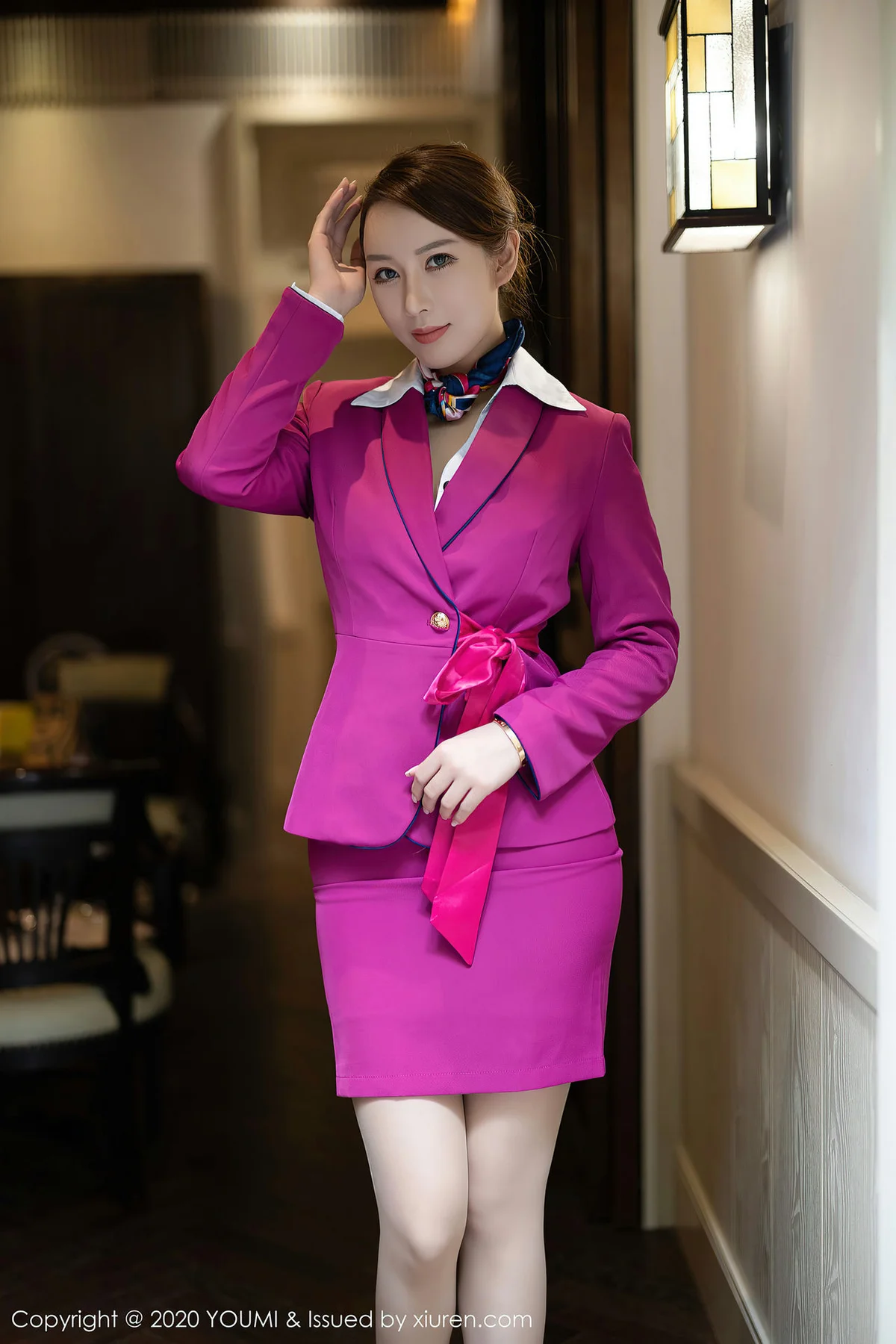 YOUMI 尤蜜荟 Vol.564 空姐制服 尤妮丝 - 1