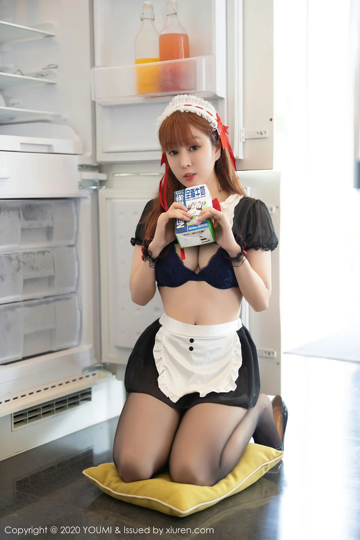 YOUMI 尤蜜荟 Vol.581 黑色女仆性感 王雨纯 - 8
