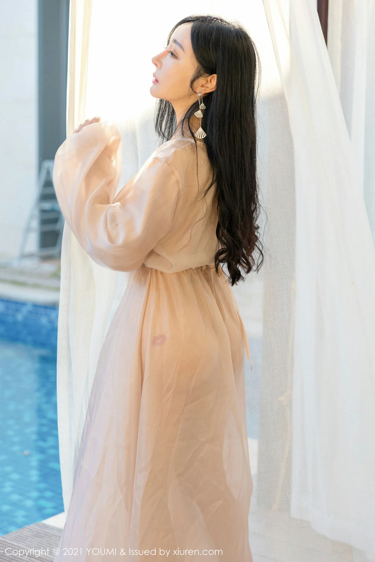 YOUMI 尤蜜荟 Vol.631 轻薄通透长裙 允爾 爆乳美胸三亚旅拍 - 6