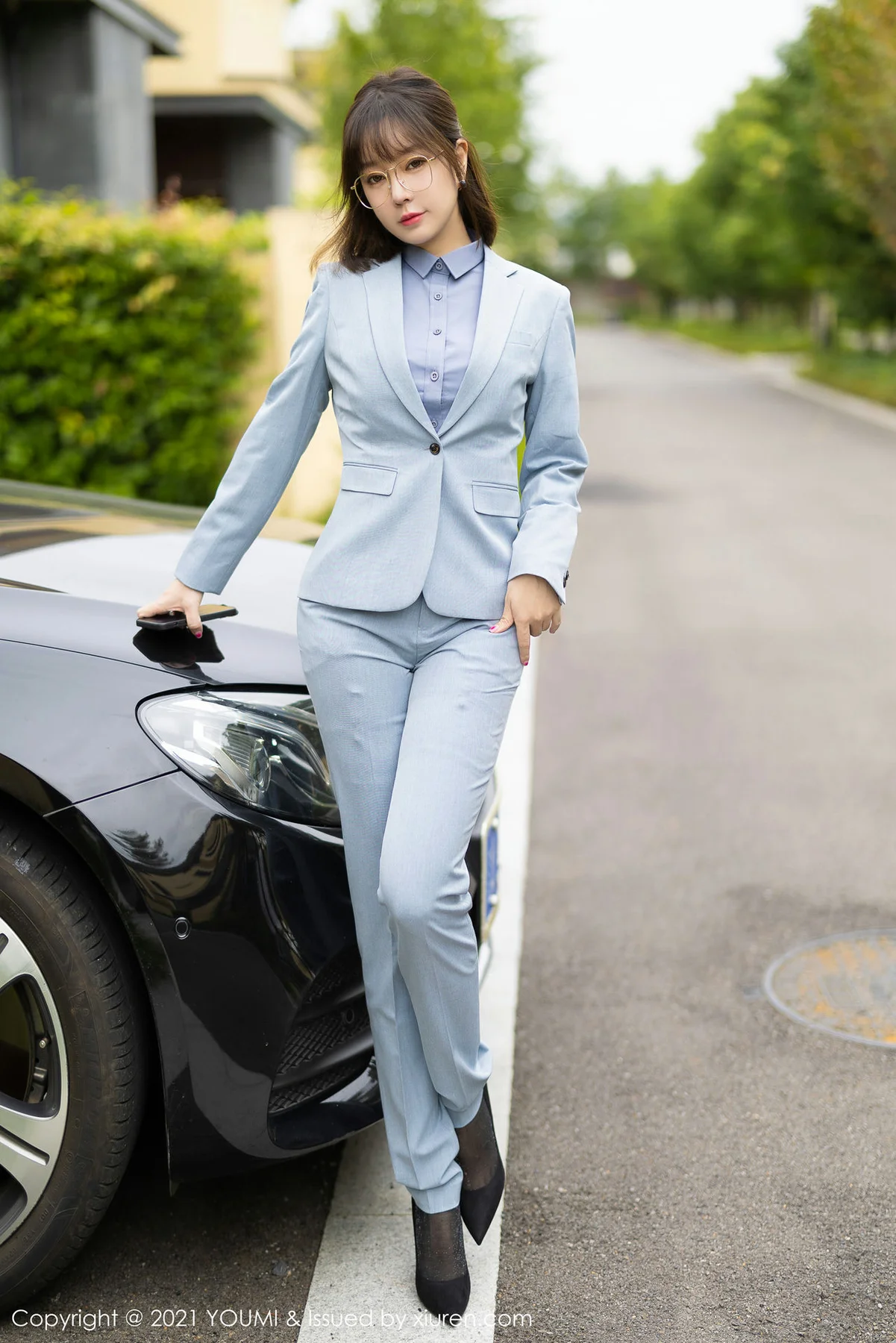 YOUMI 尤蜜荟 Vol.722 眼镜OL  王雨纯 成都旅拍2 - 1