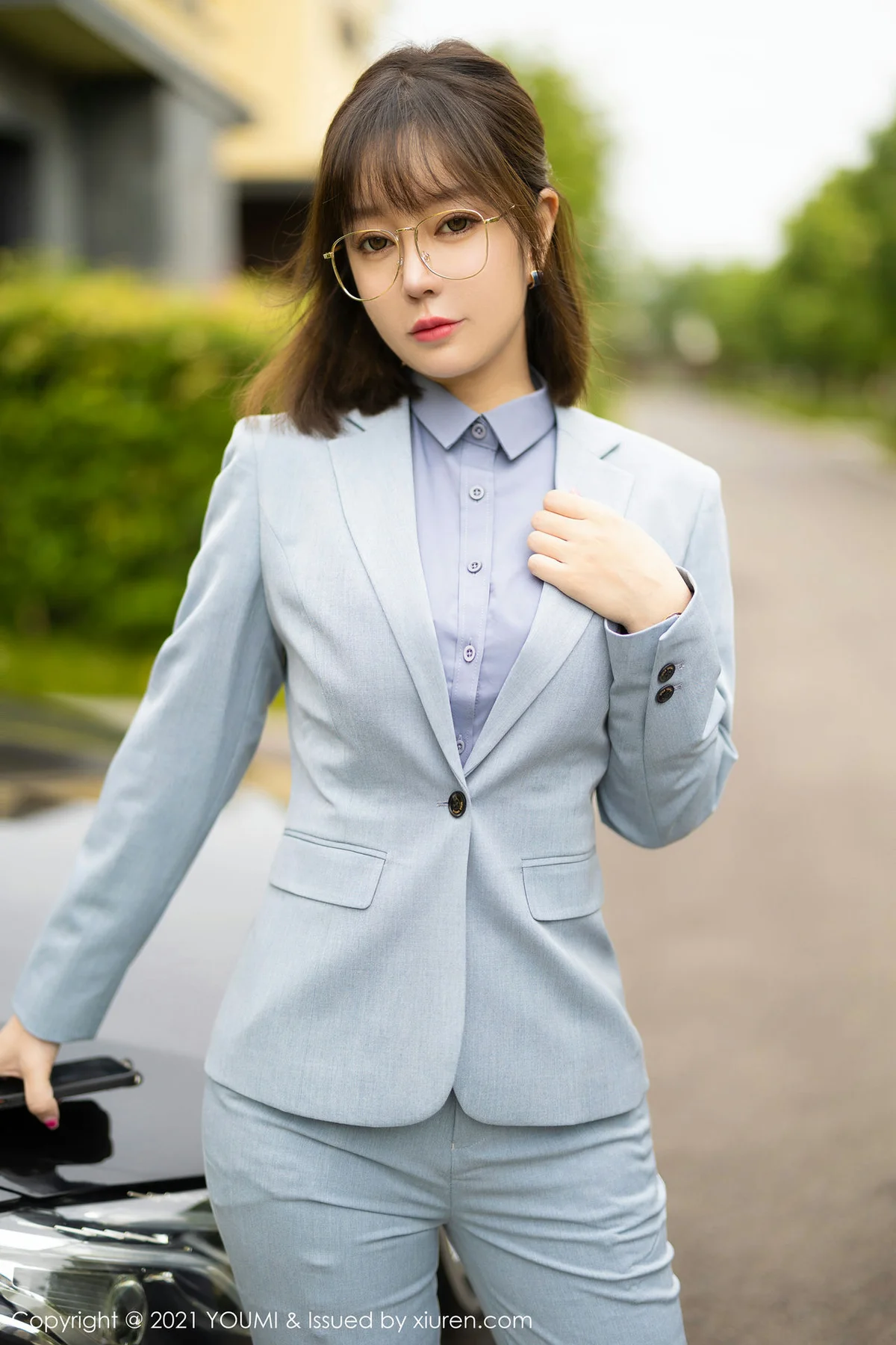 YOUMI 尤蜜荟 Vol.722 眼镜OL  王雨纯 成都旅拍2 - 2