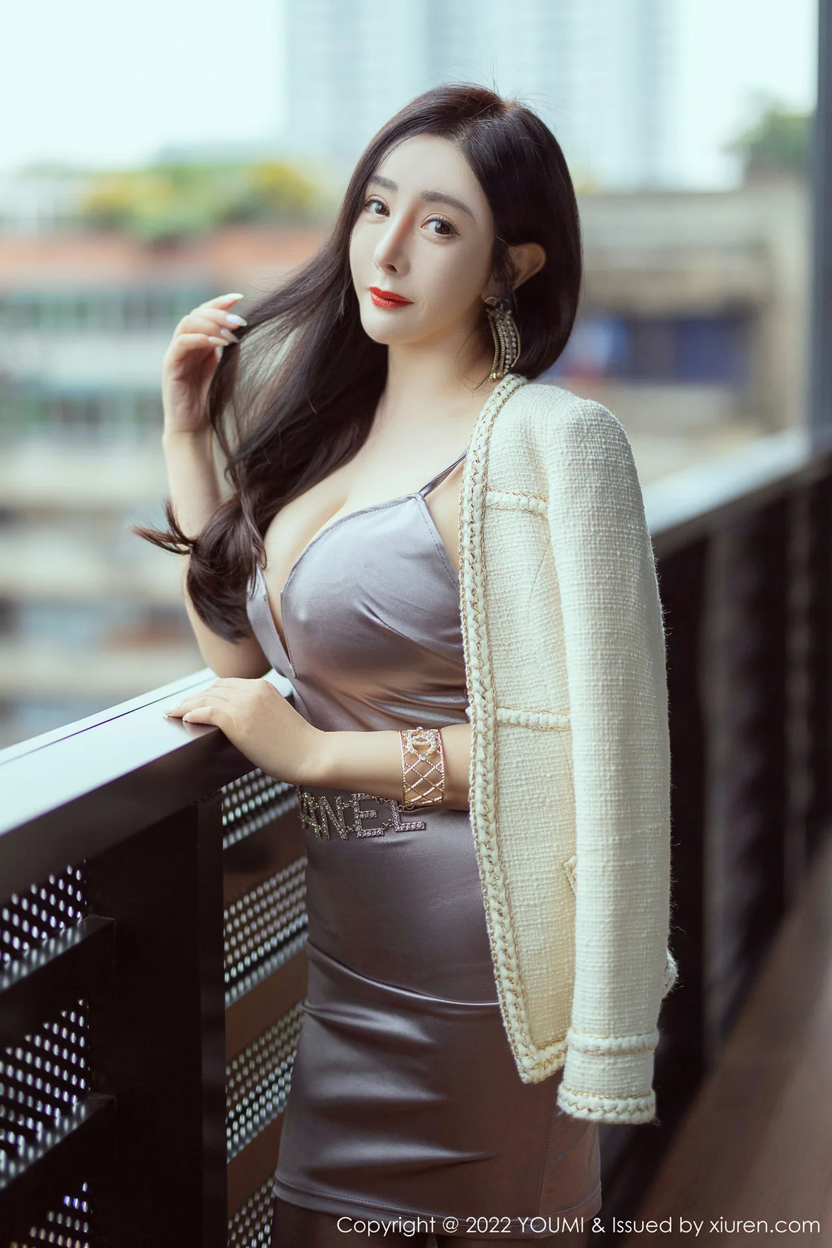 YOUMI 尤蜜荟 Vol.741 淡紫色吊带裙 允爾 成都旅拍11 - 5