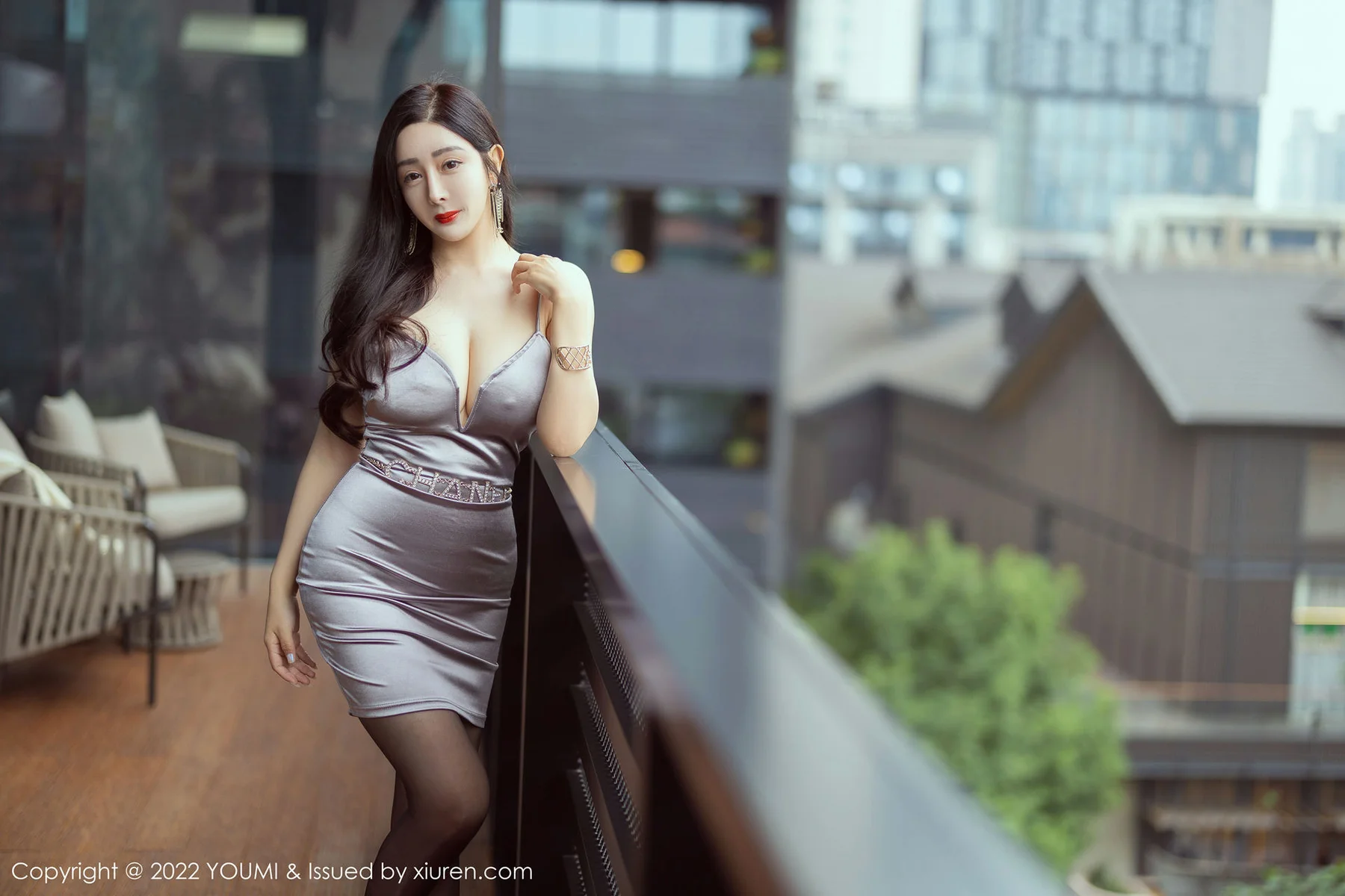 YOUMI 尤蜜荟 Vol.741 淡紫色吊带裙 允爾 成都旅拍11 - 3