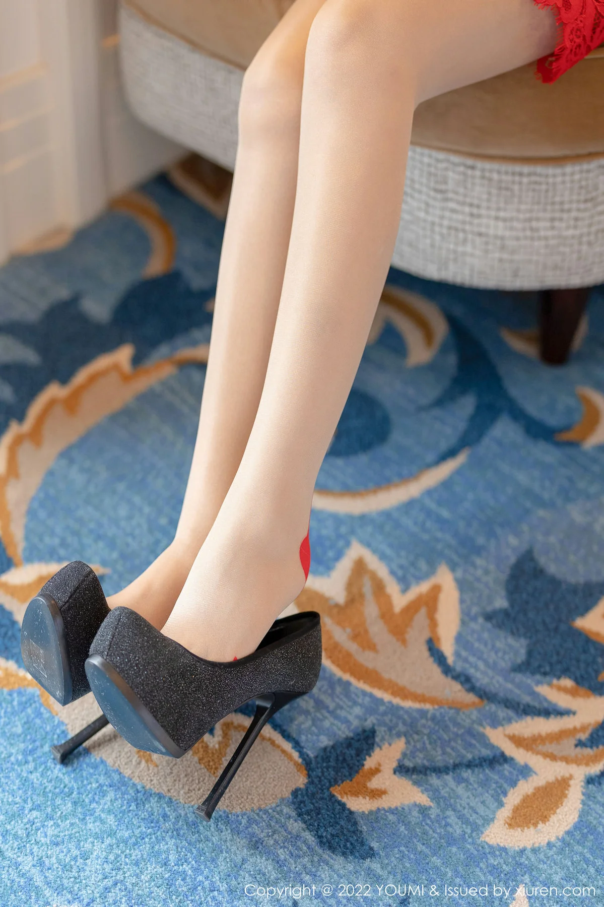 YOUMI 尤蜜荟 Vol.746 红色内衣 允爾 性感写真1 - 1