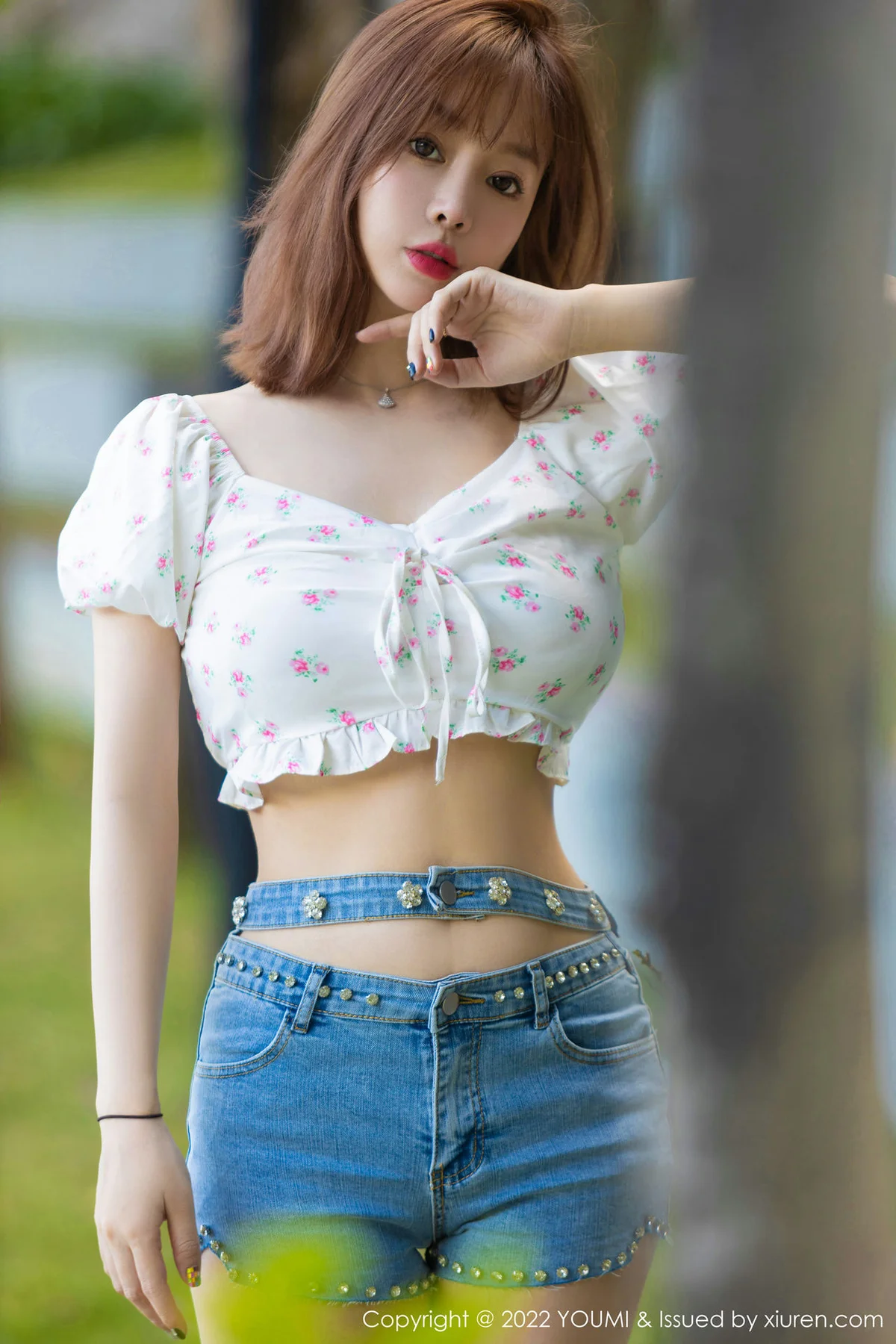 YOUMI 尤蜜荟 Vol.767 白色轻透上衣 王雨纯 三亚旅拍33 - 3