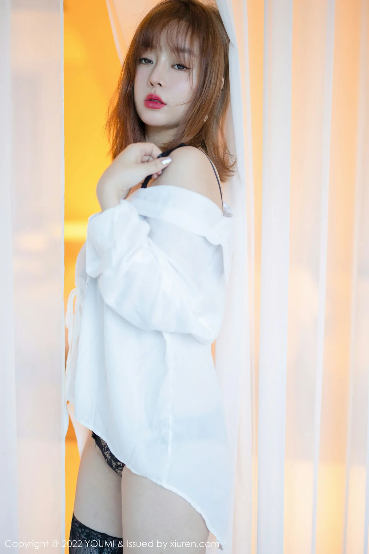 YOUMI 尤蜜荟 Vol.767 白色轻透上衣 王雨纯 三亚旅拍33 - 7