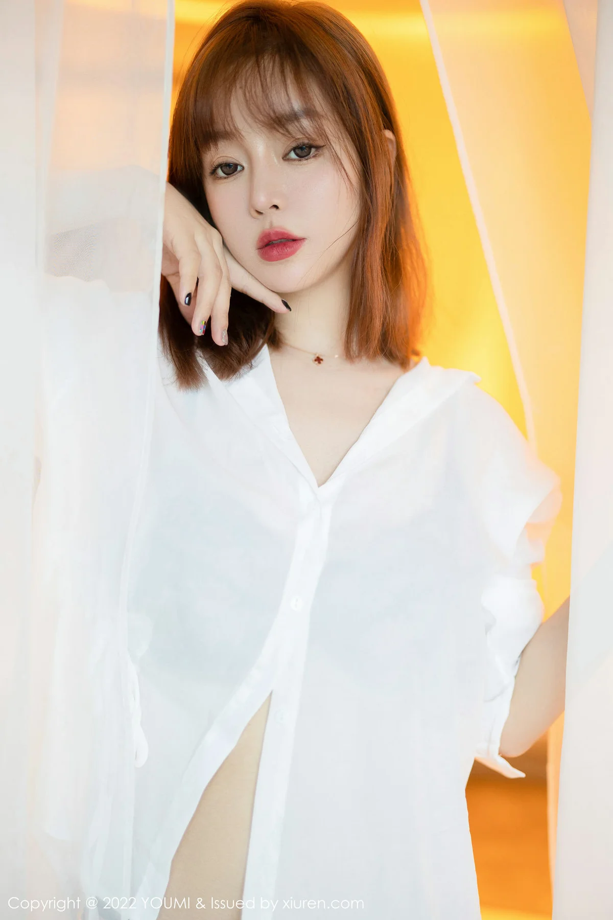 YOUMI 尤蜜荟 Vol.767 白色轻透上衣 王雨纯 三亚旅拍33 - 9