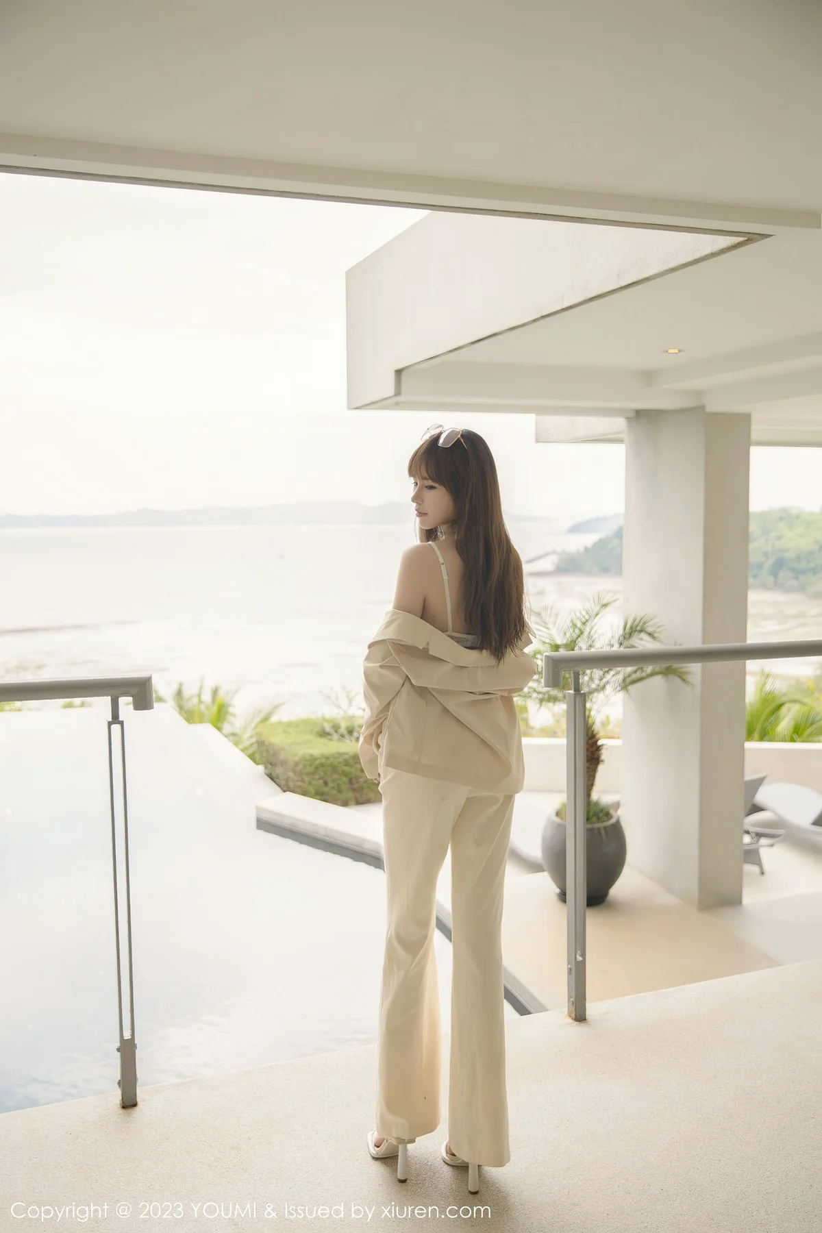 YOUMI 尤蜜荟 Vol.921 icy猪 白色蕾丝内衣泰国旅拍1 - 1