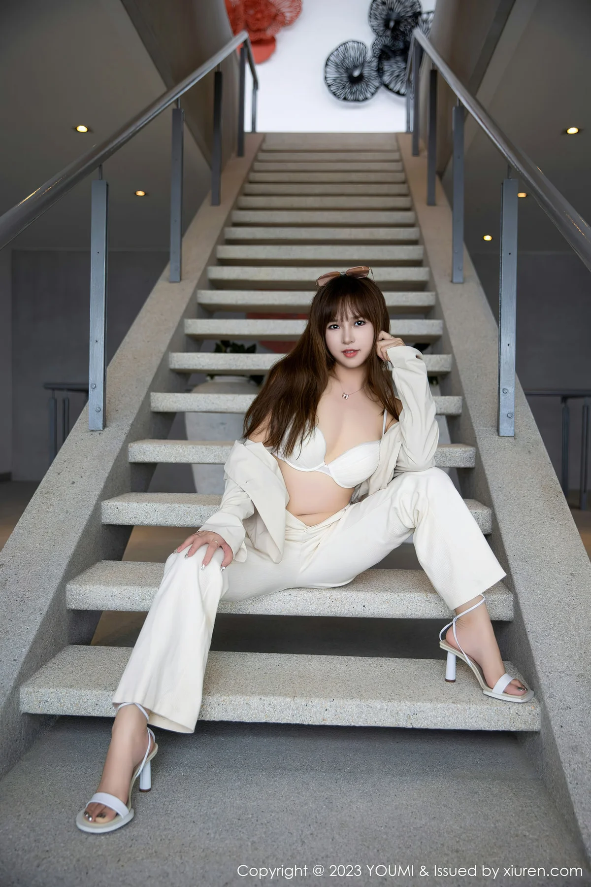 YOUMI 尤蜜荟 Vol.921 icy猪 白色蕾丝内衣泰国旅拍1 - 9