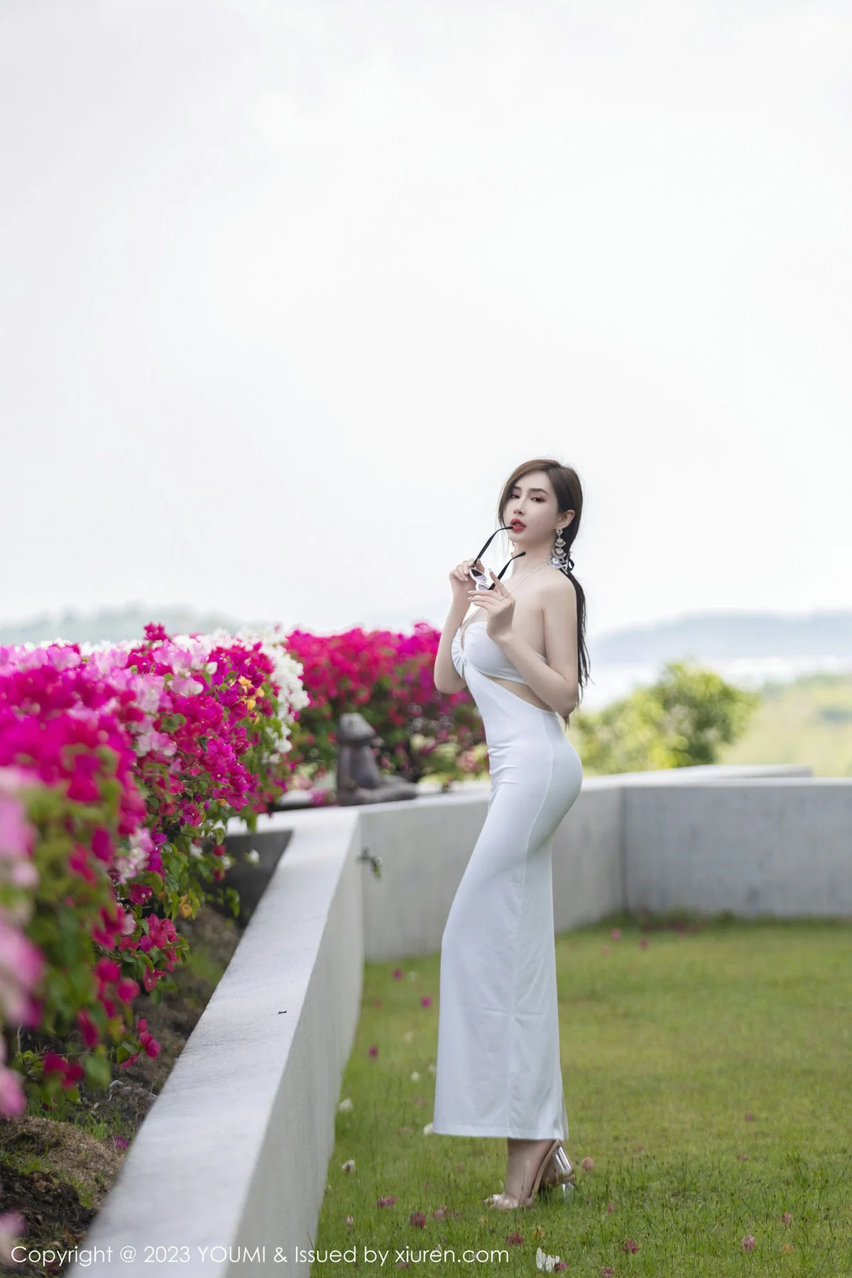 YOUMI 尤蜜荟 Vol.931 Carol周妍希 白色轻透连身长裙泰国旅拍2 - 7