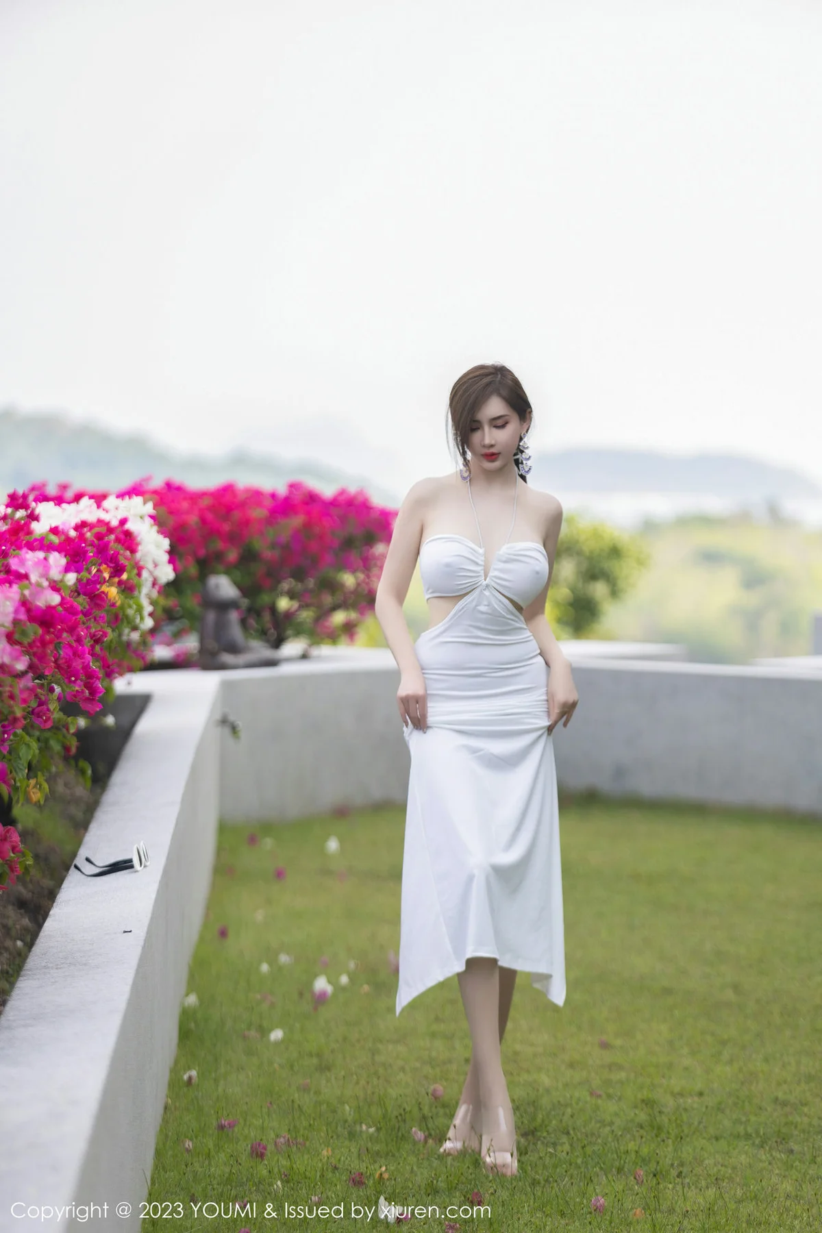 YOUMI 尤蜜荟 Vol.931 Carol周妍希 白色轻透连身长裙泰国旅拍2 - 8