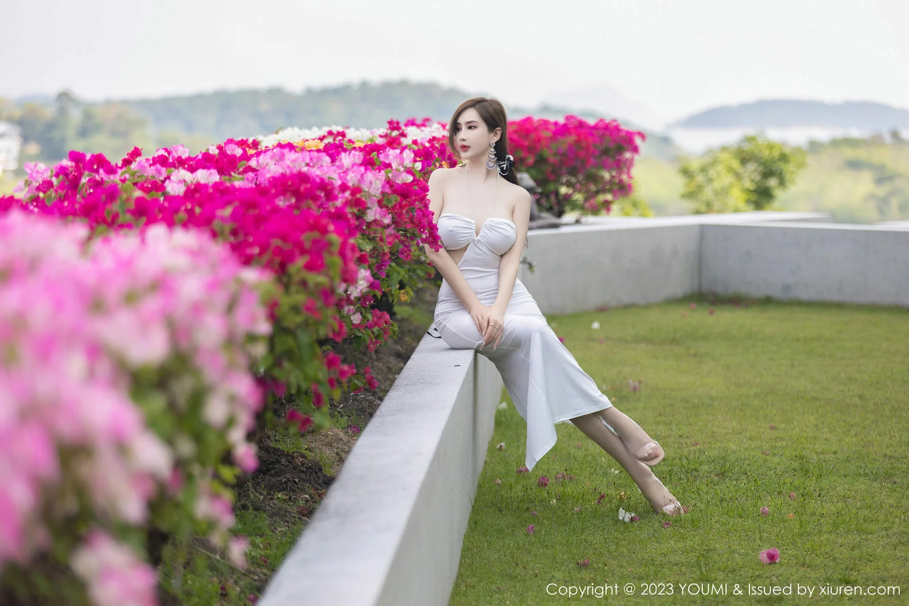 YOUMI 尤蜜荟 Vol.931 Carol周妍希 白色轻透连身长裙泰国旅拍2 - 9