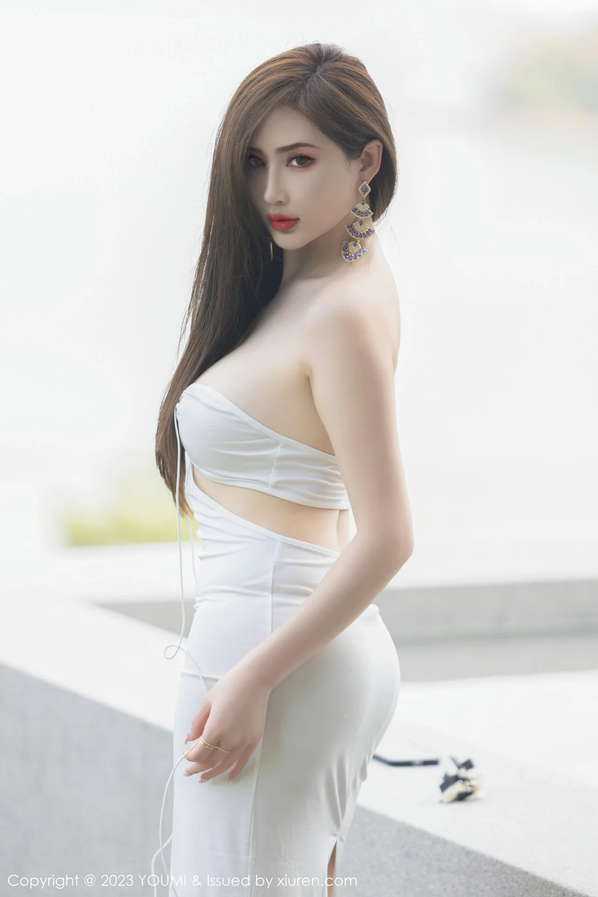 YOUMI 尤蜜荟 Vol.931 Carol周妍希 白色轻透连身长裙泰国旅拍2 - 6