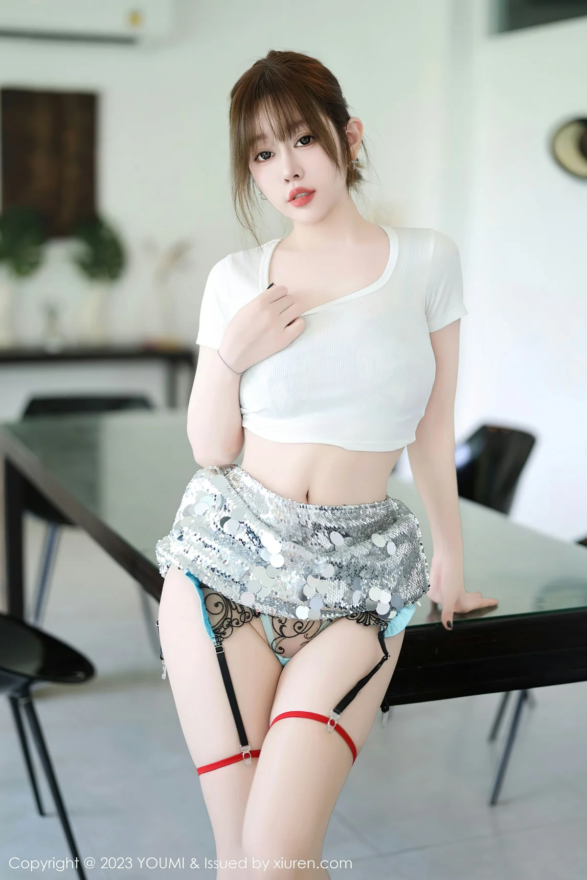 YOUMI 尤蜜荟 Vol.979 王雨纯 黑色薄纱透明内衣普吉岛旅拍1 - 7