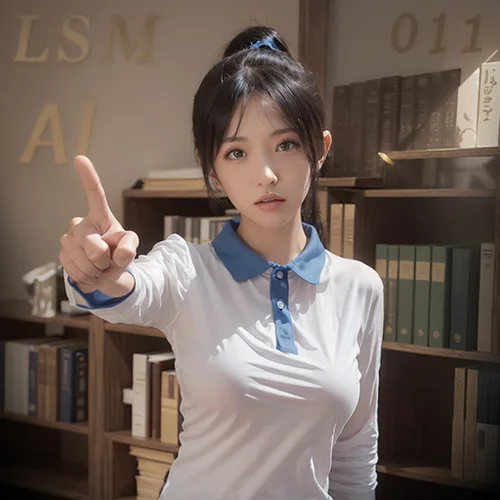 AIG  No.011 图书馆黑丝少女