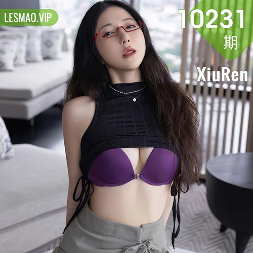 XiuRen 秀人 No.10231 鱼子酱Fish 紫色内衣魅惑黑丝