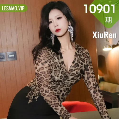 XiuRen 秀人 No.10901 玫瑰我爱你 豹纹内衣黑色情趣内衣