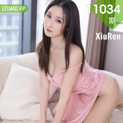 XiuRen 秀人 No.11034 杏子Yada 粉色连衣裙肉色丝袜