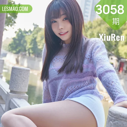 XiuRen 秀人 No.3058  芝芝booty 紫色的毛绒镂空内衣