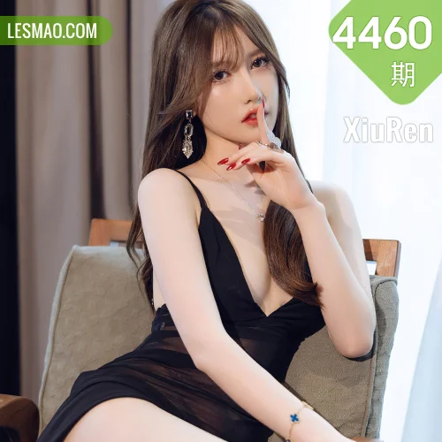 XiuRen 秀人 No.4460 黑色轻透长裙 美桃酱 性感写真2