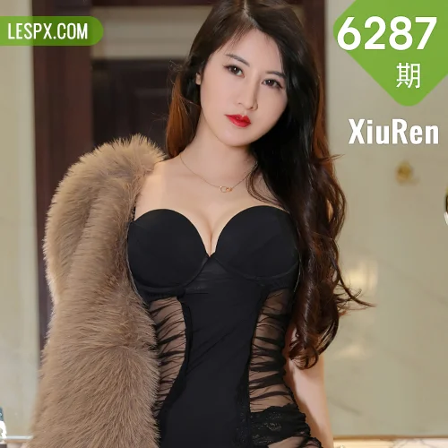 XiuRen 秀人 No.6287 诗诗kiki 薄纱露肩连衣短裙性感写真33