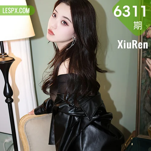XiuRen 秀人 No.6311 米娜MnaL 黑色网纱轻透连体衣性感写真2
