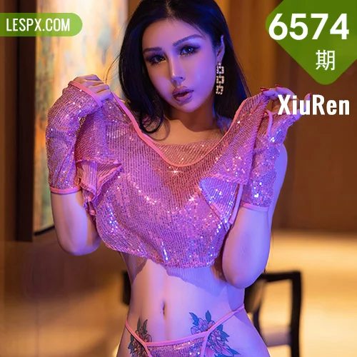 XiuRen 秀人 No.6574 田冰冰 粉色轻透情趣内衣写真3