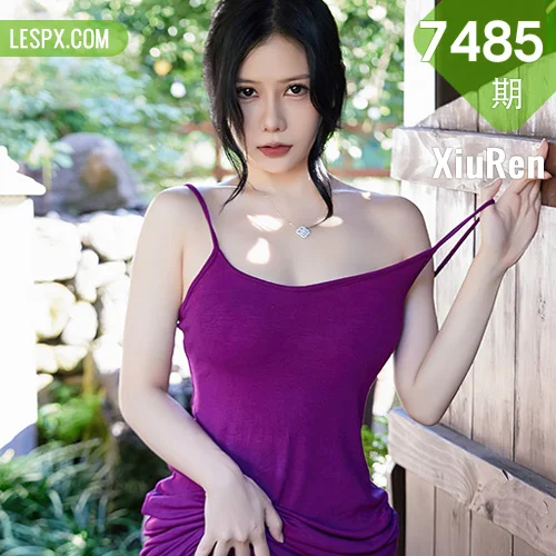 XiuRen 秀人 No.7485  尹甜甜 紫色吊带长裙济州岛旅拍33