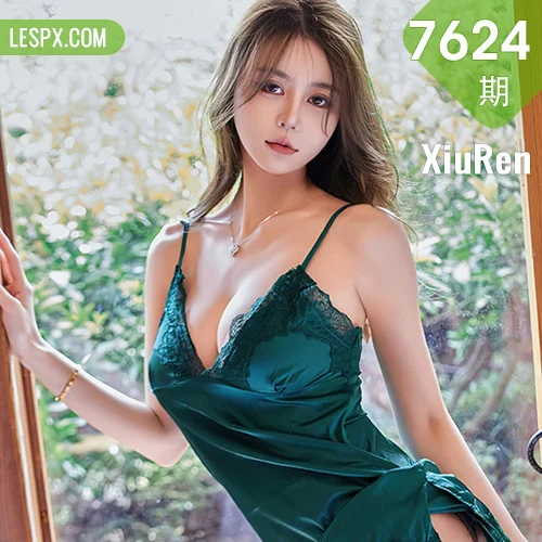 XiuRen 秀人 No.7624  tina_甜仔 绿色睡裙济州岛旅拍3