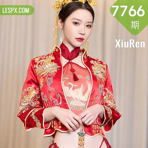 XiuRen 秀人 No.7766  梦心玥 红色中式婚服安吉旅拍111
