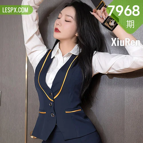 XiuRen 秀人 No.7968  安然anran 深蓝色空姐制服性感写真2