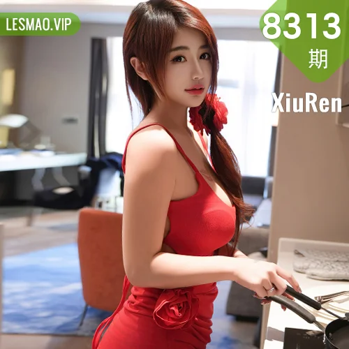 XiuRen 秀人 No.8313 美七Mia 红色长裙性感写真33