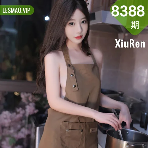 XiuRen 秀人 No.8388 桃妖夭 咖啡色围裙性感写真111