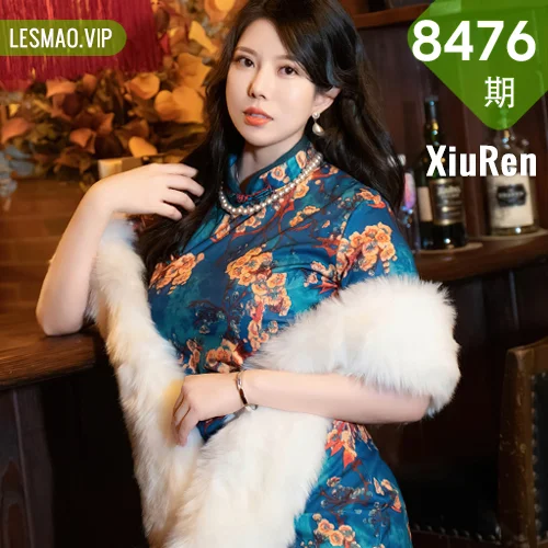 XiuRen 秀人 No.8476 白茹雪 白色轻透上衣深色旗袍