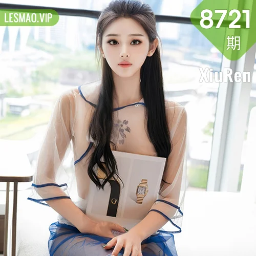 XiuRen 秀人 No.8721 惜惜free 蓝白色透明旗袍性感写真1
