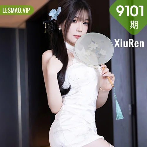 XiuRen 秀人 No.9101 徐莉芝Booty 白色连衣短裙性感写真1