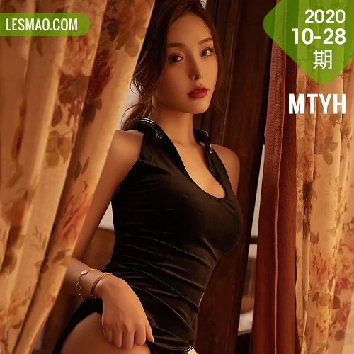 YOUMEI 尤美  陈圆圆 红唇黑绒旗袍