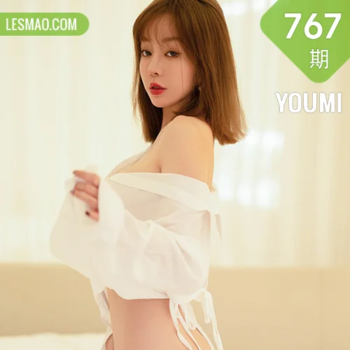 YOUMI 尤蜜荟 Vol.767 白色轻透上衣 王雨纯 三亚旅拍33
